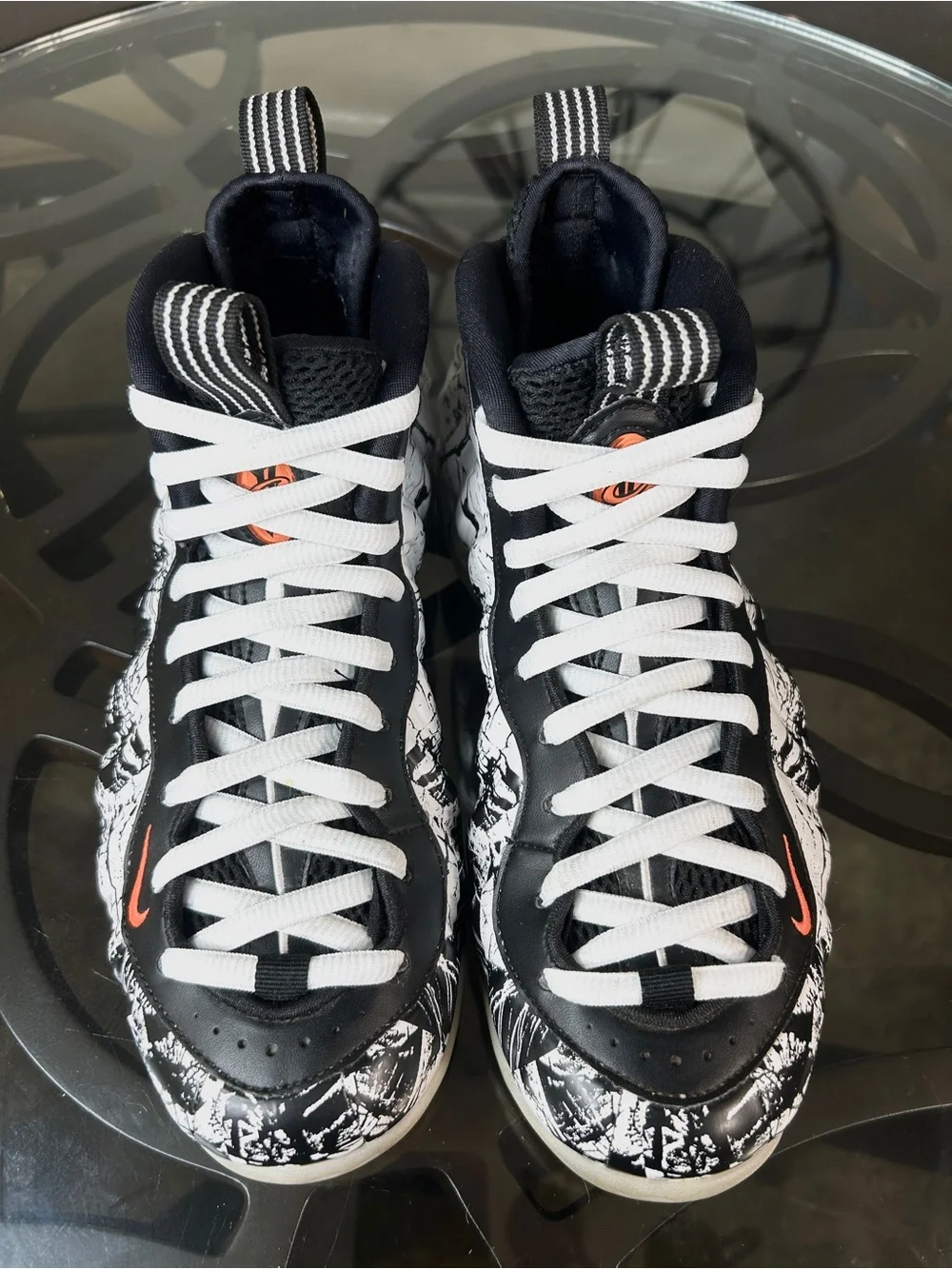 Nike Air Foamposite One Shattered Backboard Black White Orange Men’s Size 8
